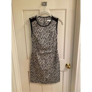 Sandro Black and White Sleeveless Dress Cutout Back